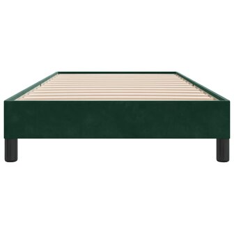 Bedframe zonder matras 100x210 cm fluweel donkergroen 5