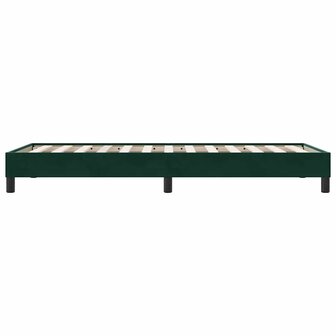 Bedframe zonder matras 100x210 cm fluweel donkergroen 6