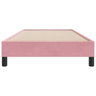 Bedframe zonder matras 100x210 cm fluweel roze 5