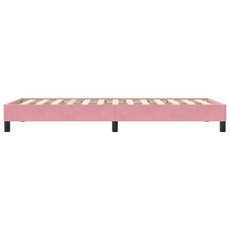Bedframe zonder matras 100x210 cm fluweel roze 6