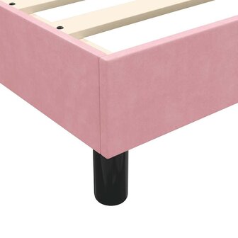 Bedframe zonder matras 100x210 cm fluweel roze 8