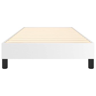 Boxspring bed kunstleer wit 90x200 cm 5