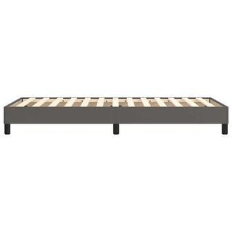 Boxspring bed kunstleer grijs 100x200 cm 6