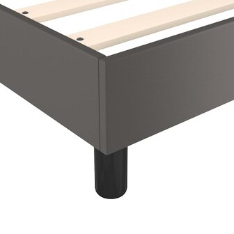 Boxspring bed kunstleer grijs 100x200 cm 7