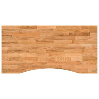 Bureaublad rechthoekig 100x50x2,5 cm eikenhout lichtbruin 2