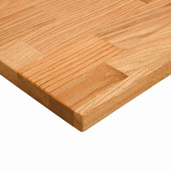Bureaublad rechthoekig 80x60x2,5cm massief eikenhout lichtbruin 8