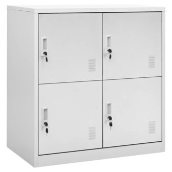 Lockerkast 90x45x92,5 cm staal lichtgrijs 1