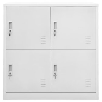 Lockerkast 90x45x92,5 cm staal lichtgrijs 2