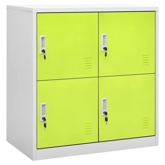 Lockerkast 90x45x92,5 cm staal lichtgrijs en groen 1