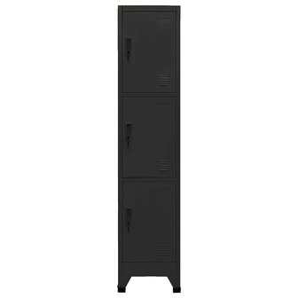 Lockerkast 38x45x180 cm staal zwart 2