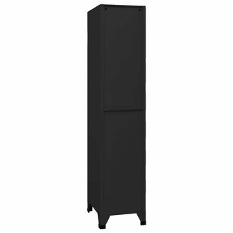 Lockerkast 38x45x180 cm staal zwart 4