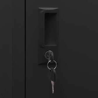 Lockerkast 38x45x180 cm staal zwart 6