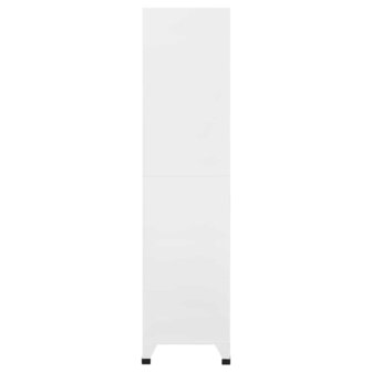 Lockerkast 90x45x180 cm staal wit 4