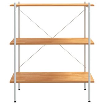 Opbergrek 3-laags 80x40x92 cm wit en eikenkleurig 3