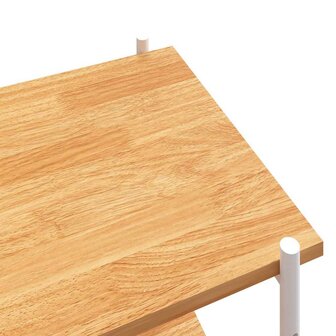 Opbergrek 3-laags 80x40x92 cm wit en eikenkleurig 6