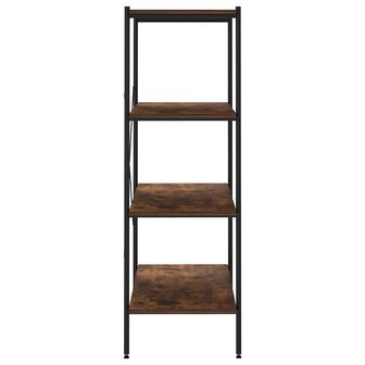 Opbergrek 4-laags 80x40x130 cm zwart en naturel 4