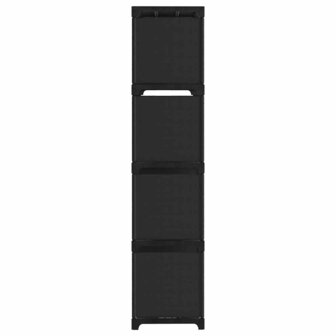 Kast met 12 vakken 103x30x141 cm stof zwart 3