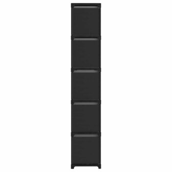 Kast met 15 vakken met boxen 103x30x175,5 cm stof zwart 3