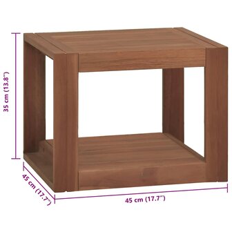 Badkamerwandkast 45x45x35 cm massief teakhout 6