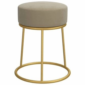 Hocker rond fluweel donkergrijs 3