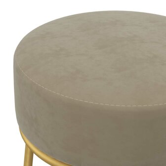 Hocker rond fluweel donkergrijs 4