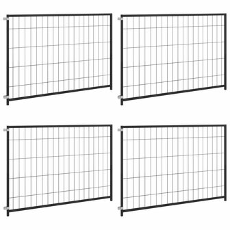 Hondenkennel 300x100x70 cm staal zwart 1