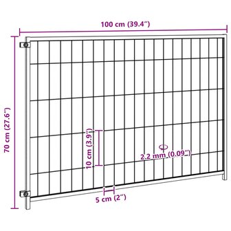 Hondenkennel 300x100x70 cm staal zwart 6