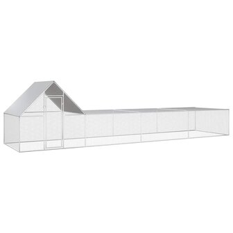 Kippenren 8x2x2 m gegalvaniseerd staal 2