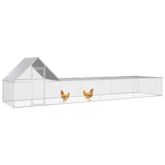 Kippenren 8x2x2 m gegalvaniseerd staal 3