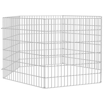 Dierenverblijf 6 panelen 54x60 cm gegalvaniseerd ijzer 3