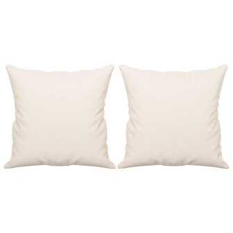 Sierkussens 2 st 40x40 cm microvezelstof beige 2