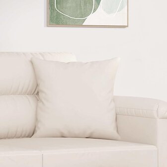 Sierkussens 2 st 40x40 cm microvezelstof beige 5