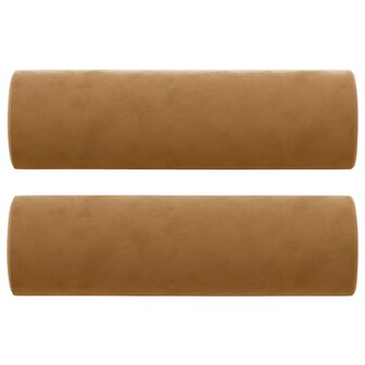 Sierkussens 2 st 15x50 cm fluweel bruin 2