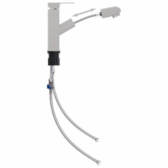 Wastafelkraan met uittrekfunctie 157x172 mm zilverkleurig 2