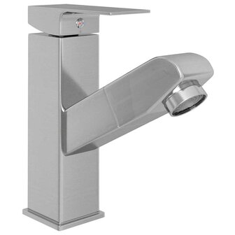 Wastafelkraan met uittrekfunctie 157x172 mm zilverkleurig 3