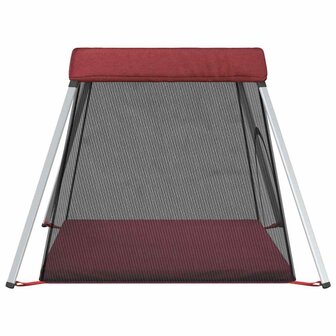 Babybox met matras linnen rood 5