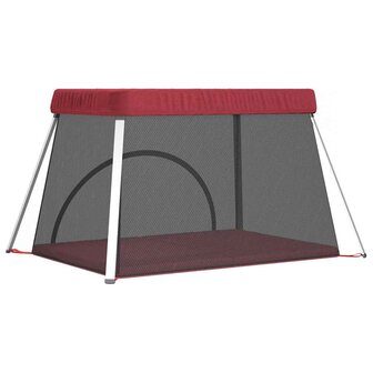 Babybox met matras linnen rood 6