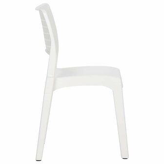 Tuinstoelen 2 st polypropeen wit 5