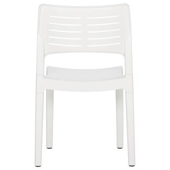 Tuinstoelen 2 st polypropeen wit 6