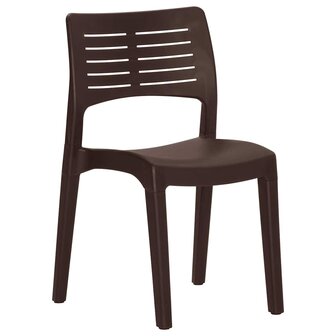 Tuinstoelen 2 st polypropeen mokkakleurig 3