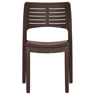 Tuinstoelen 2 st polypropeen mokkakleurig 4