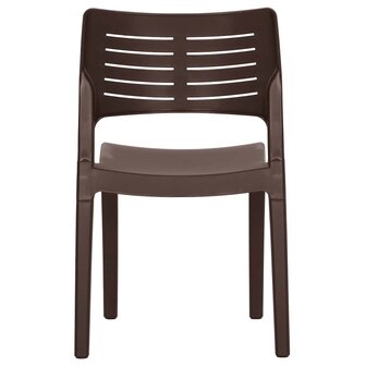Tuinstoelen 2 st polypropeen mokkakleurig 6