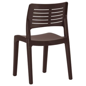 Tuinstoelen 2 st polypropeen mokkakleurig 7