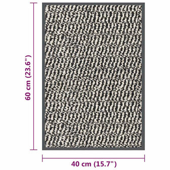 Deurmat getuft 40x60 cm lichtbruin 5
