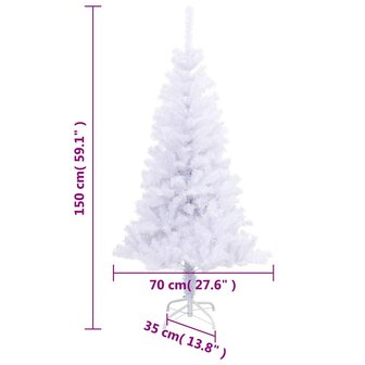 Kunstkerstboom met standaard 380 takken 150 cm 7