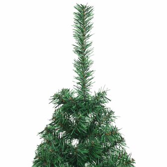 Kunstkerstboom met standaard half 150 cm PVC groen 7
