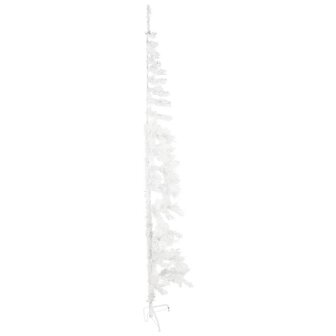 Kunstkerstboom half met standaard smal 240 cm wit 4