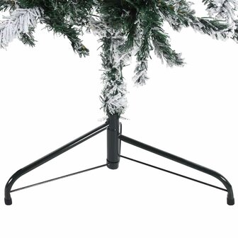 Kunstkerstboom half met sneeuw smal 180 cm 9