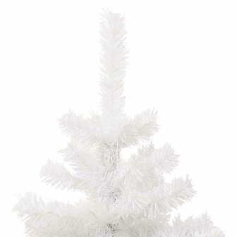 Kunstkerstboom met verlichting en pot 120 cm PVC wit 5