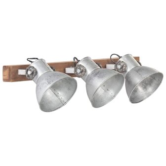 Wandlamp industrieel E27 65x25 cm zilverkleurig 2